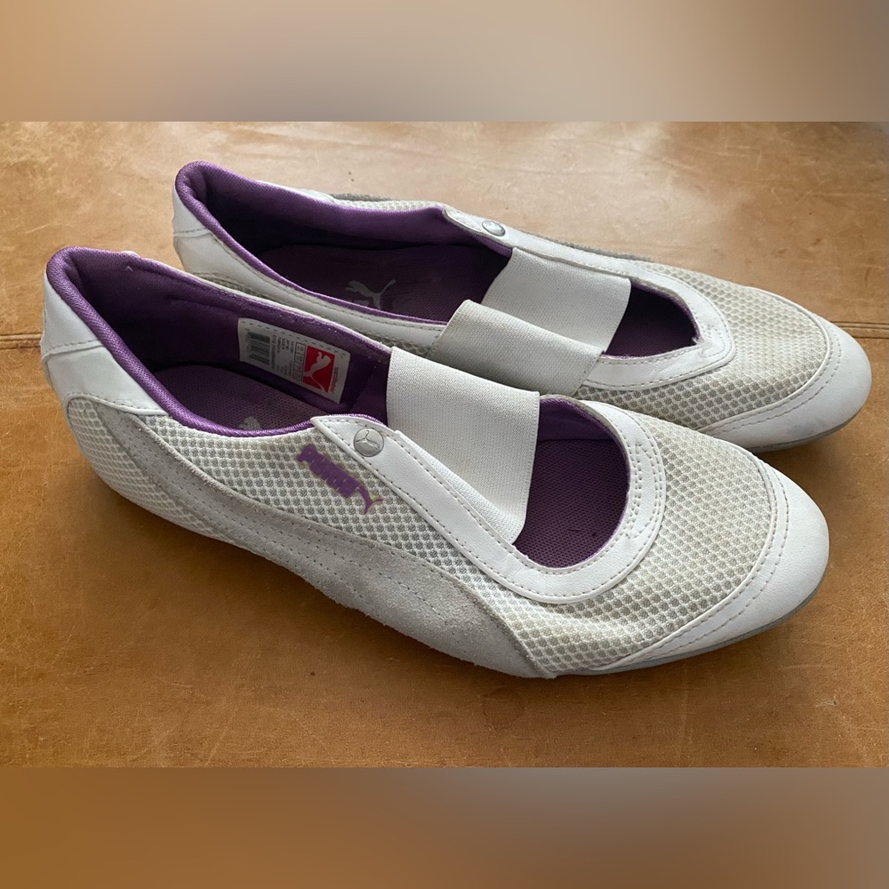 Puma Women's White and Purple Shoes